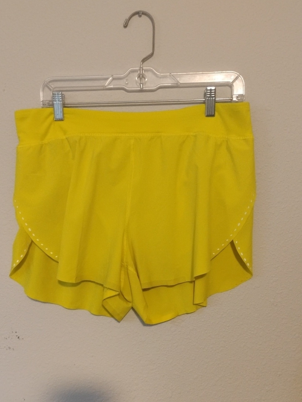 lululemon athletica Bright Yellow Layered Running Shorts